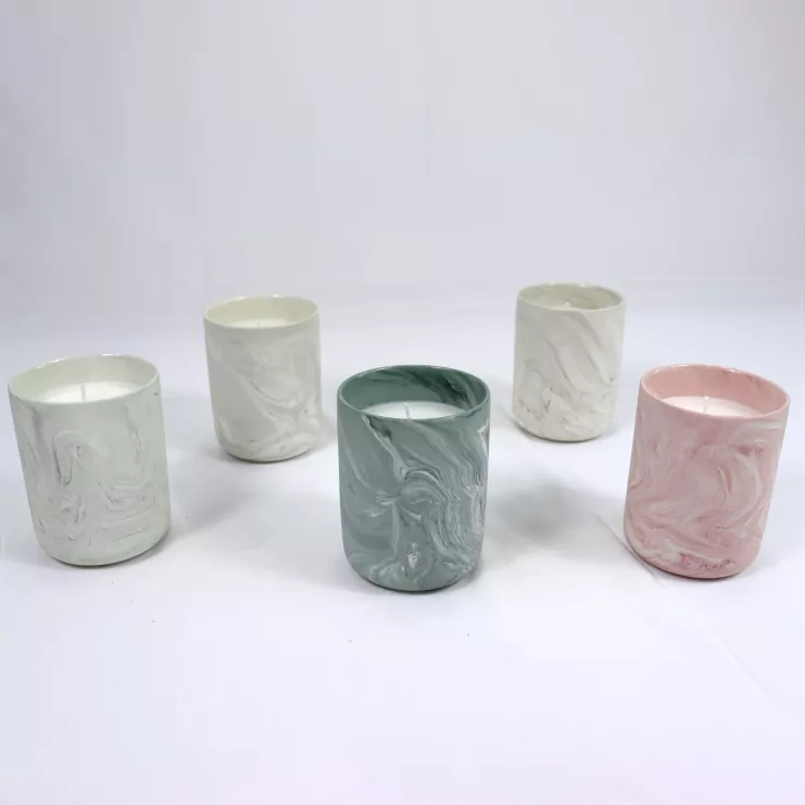 Marbling zeramikazko kandela-euskarria